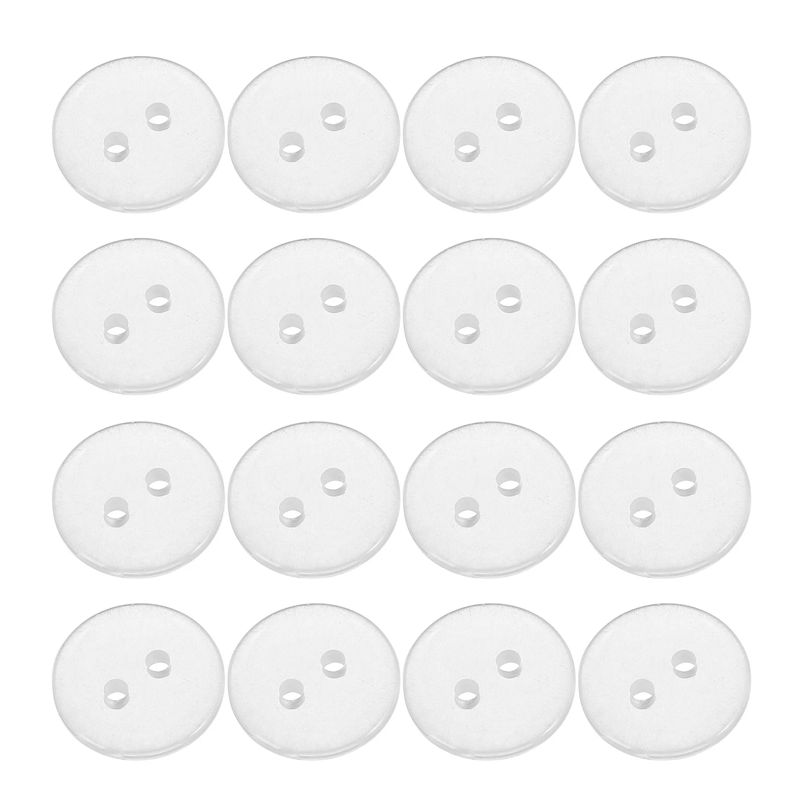 

100Pcs Clear Resin Buttons Transparent Round Sewing Buttons Flatback for Children Clothing Sweaters Shirts DIY Craft Supplies