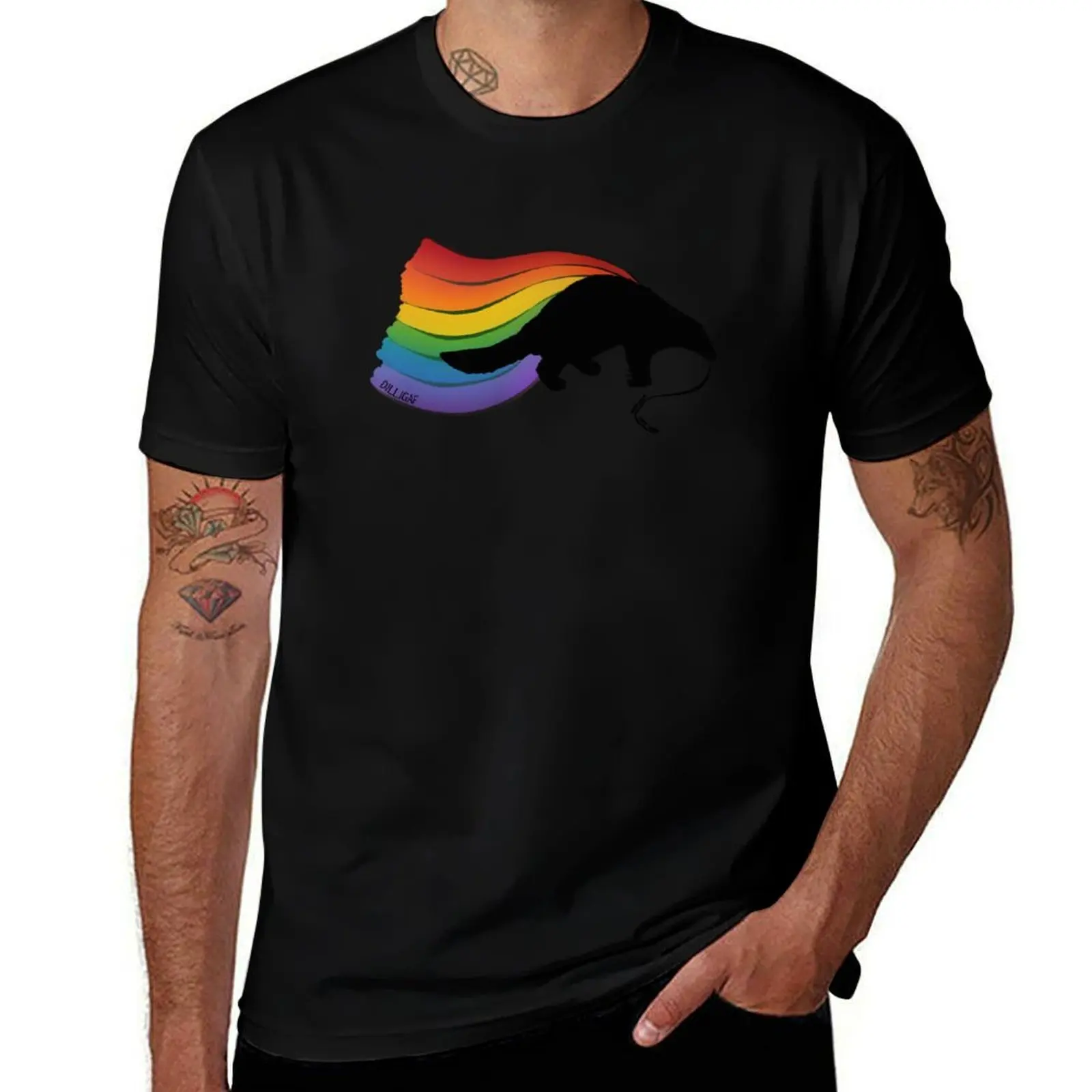 Pangolin Rainbow Power! T-Shirt Thanksgiving Casual Tee