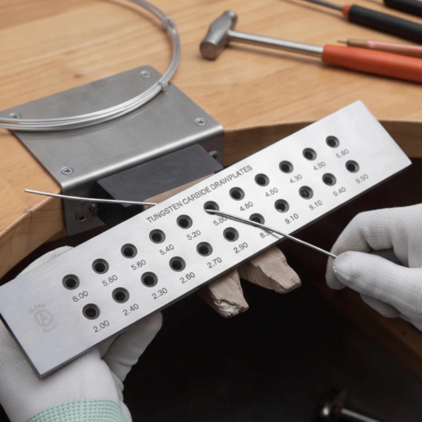 Wire Drawing Plate with Round Holes Long-Lasting Jewelry Drawplate with Circular Holes Tool Smooth for Jewelers
