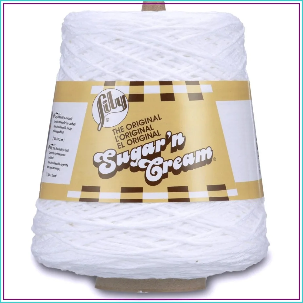 100% Cotton Yarn Cone - 14oz, 706yds, Worsted Weight, White