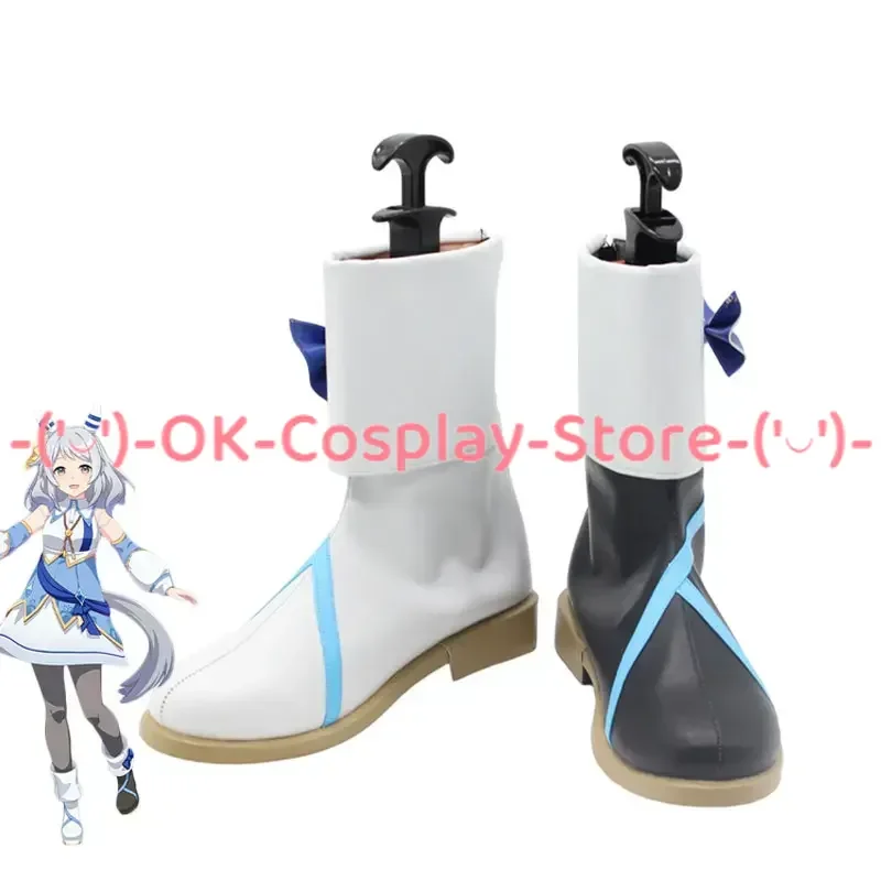 Hishi Miracle Cosplay Shoes Game Pretty Derby Cosplay Prop PU Leather Shoes Halloween Carnival Boots Custom Made