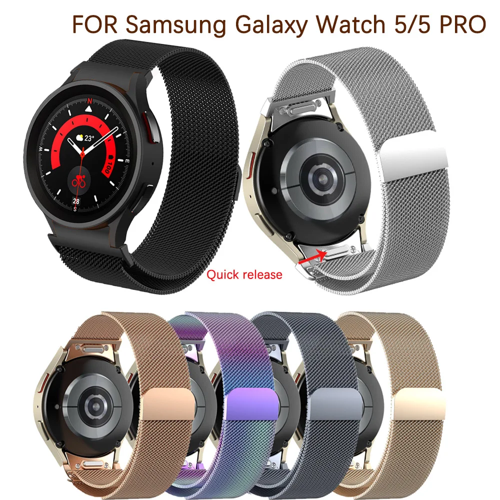 

26mm Stainless Steel Watchband Strap for Garmin FOR Samsung Galaxy Watch 5/5 PRO Smart Bracelet Band fashion Replacement Wristba