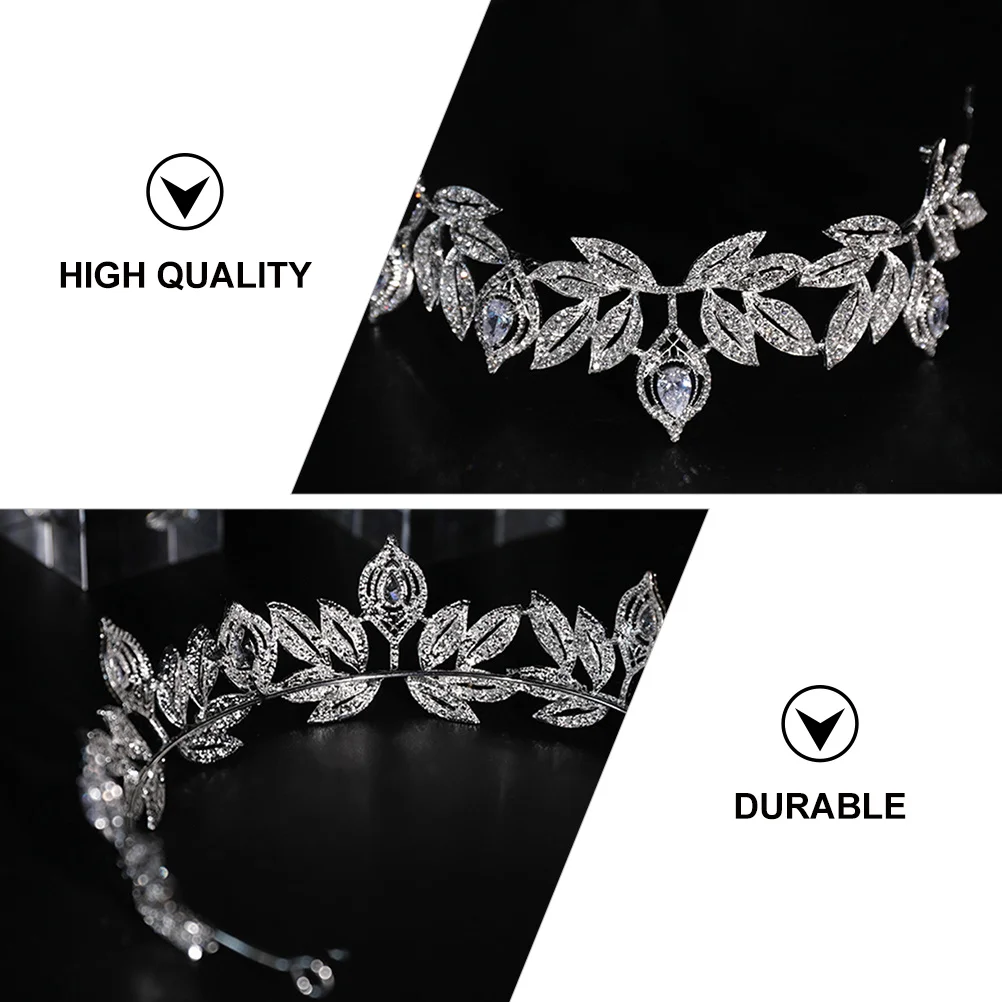 

Baroque Style Bridal Alloy Crown Elegant Headwear Wedding Dress Accessory Simple Comfortable Wear Bride Headwear