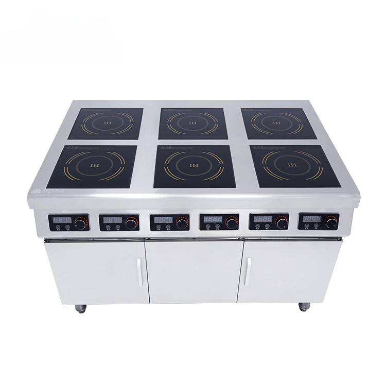 

Commercial 3500w 6 Burners Plate Induction Cooker Stove With Cabinet Electric Cooktops Cooking Electric Stove Induction Cooker