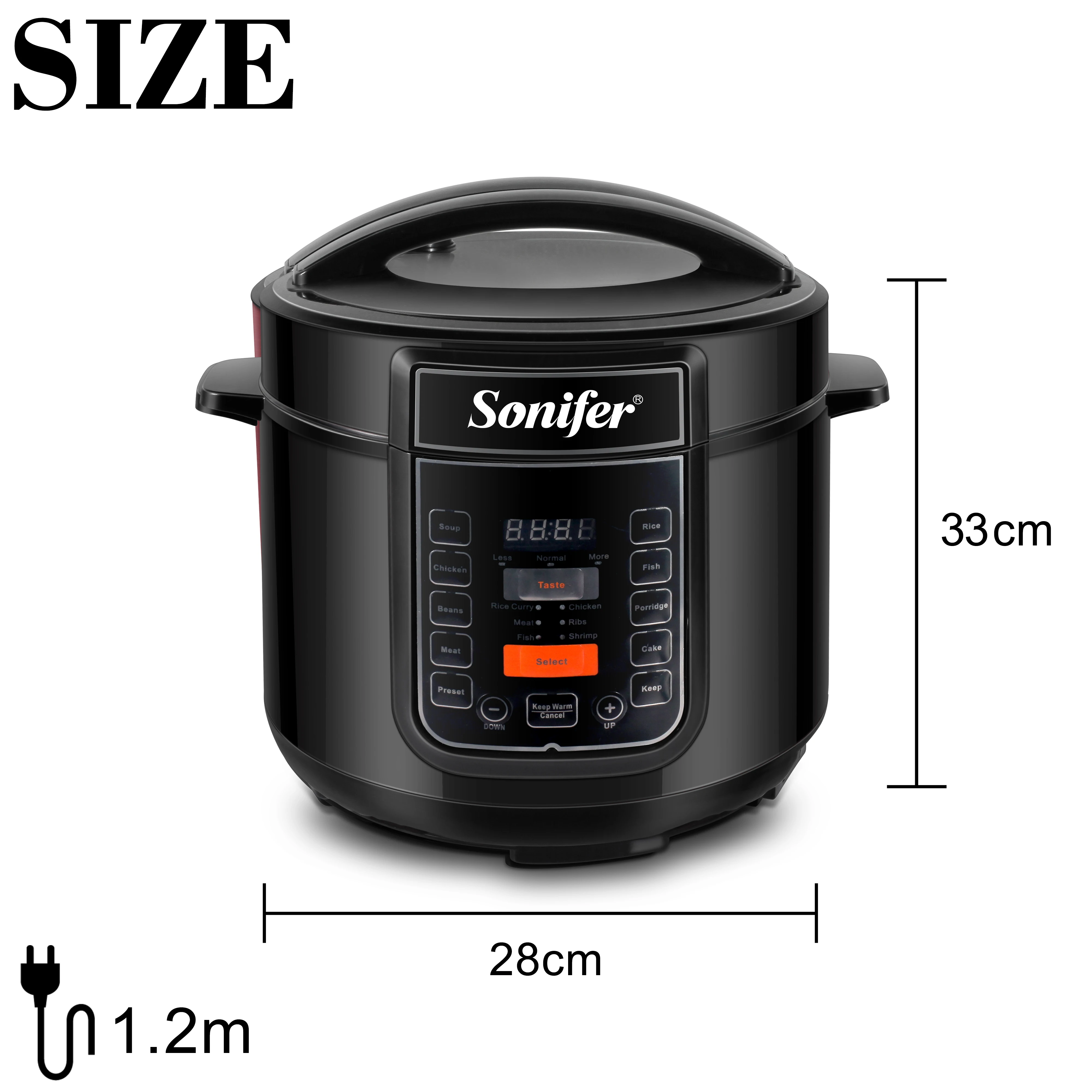 6L Electric Rice Cooker 1000W Multifunctional Cooker Non-stick Smart Household Steamed Rice Pot Make Porridge Soup Sonifer