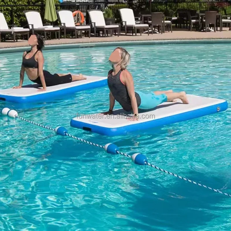 

Custom Fitness Equipment Gymnastics Water Sports Floating Inflatable Water Yoga Mat