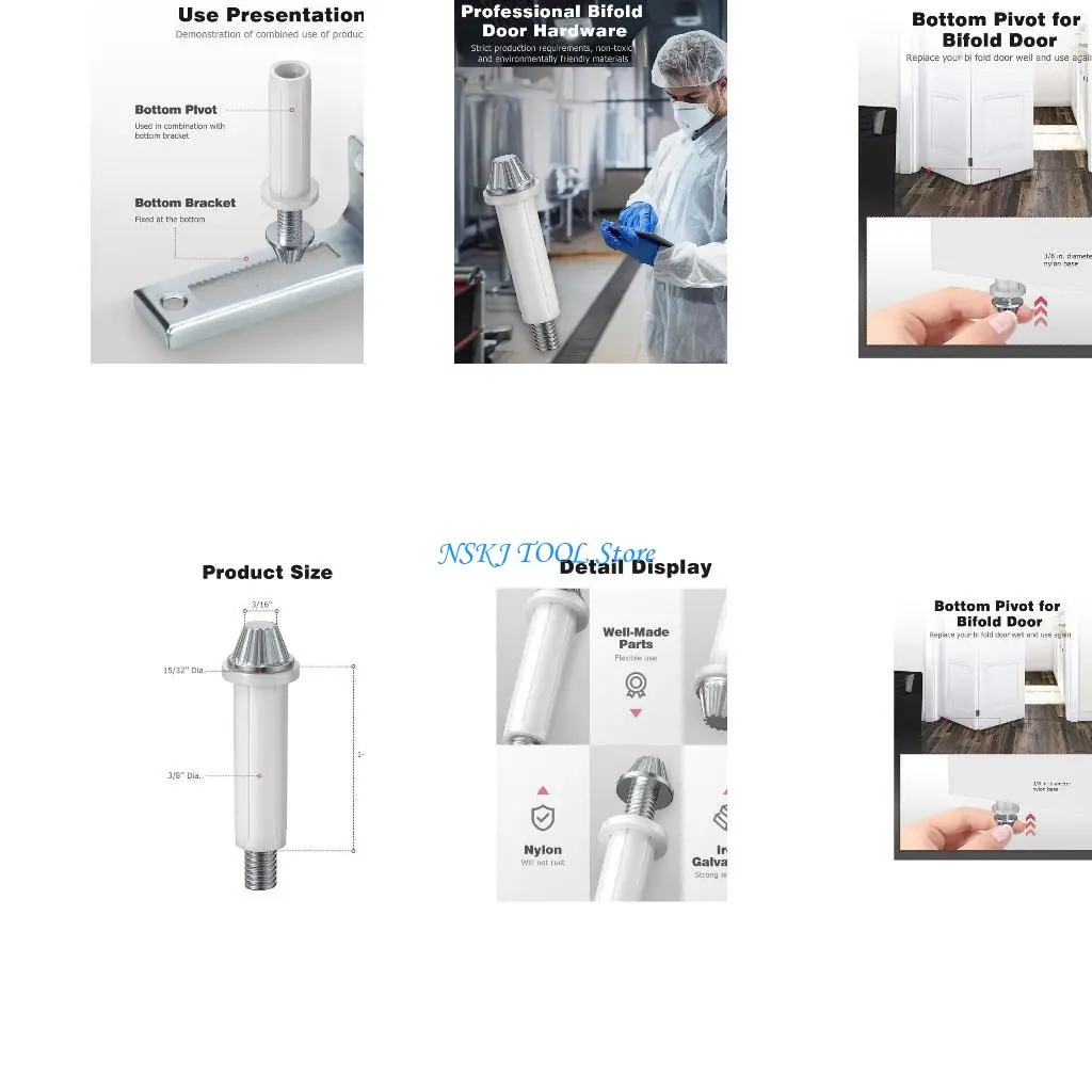 

L8RC Bi-Fold Door Hardware Repair set Bi-Fold Door Hardware Repair Replacement Screws