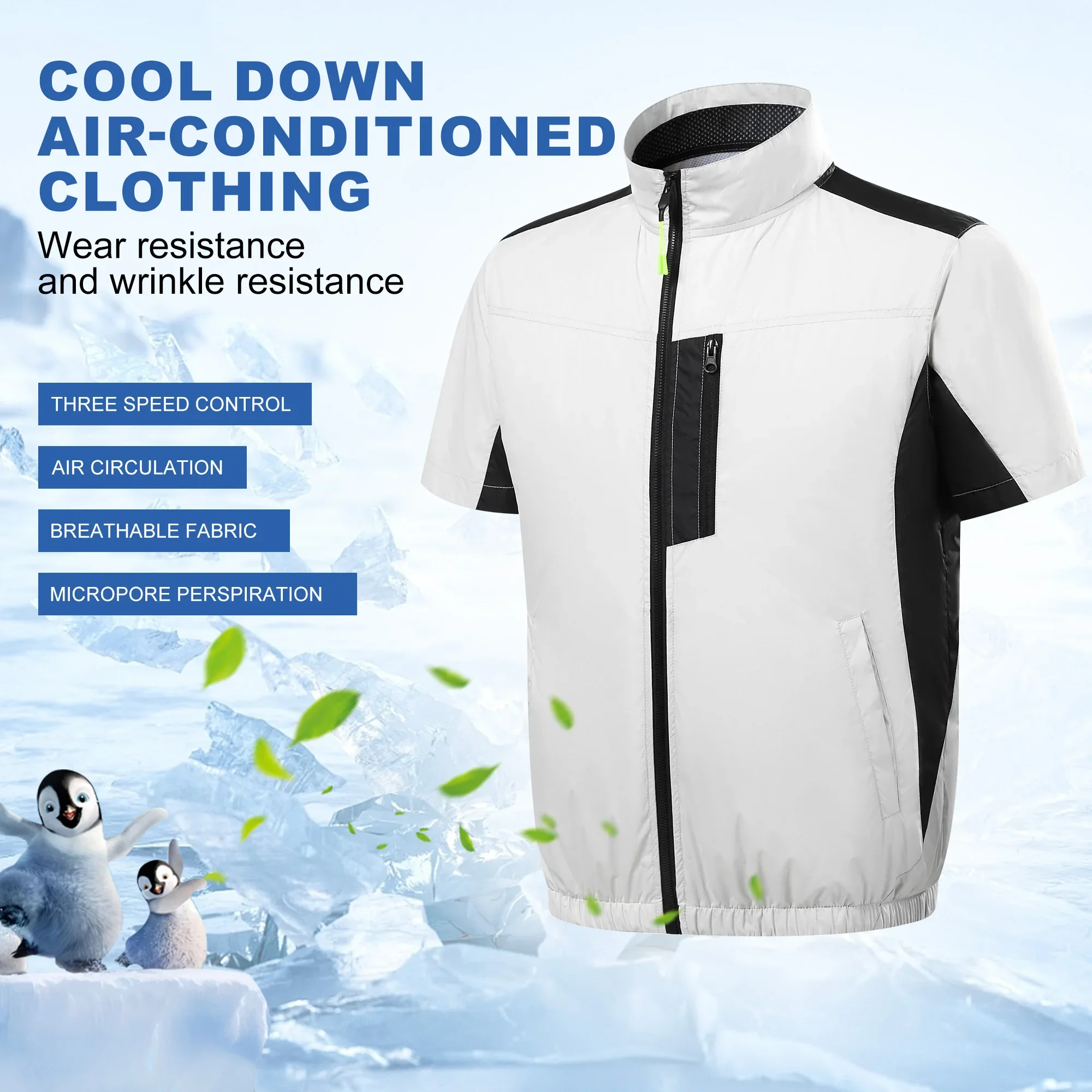 

COMXZ Summer Air Conditioner Fan Vest 13 Hour Cooling Cool Vest Air Conditioner Clothes High Temperature Work Fishing Vest