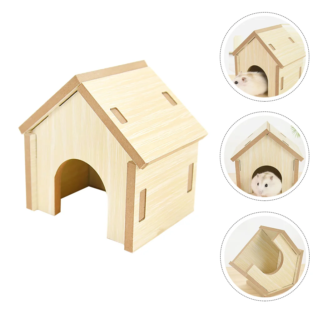 Hamster Nest Soft Hammock Bunny Toys for Rabbits Winter Rat Hanging Hideaway Hiding House Wood Hideout Small