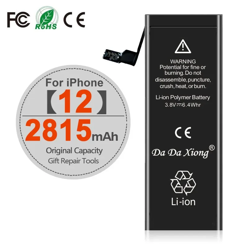 High Capacity Battery For iPhone 13 12 Mini Pro Max iPhone12 iPhone13 Mobile Phone Pack New 0 Cycle Seal