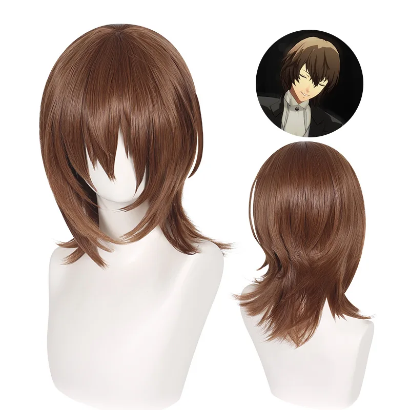 Goro Akechi Cosplay Costume Wig Set School Uniform Suit