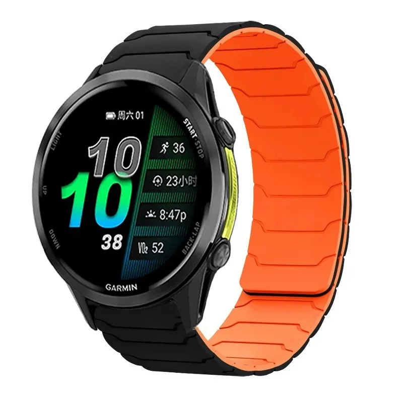 18 20 22 mm Silikonarmband für Garmin Venu 4 3 2 3S 2S Band Forerunner 255 165 265 255S 265S 970/Active 6/5/4 Magnetarmband – Detail 9