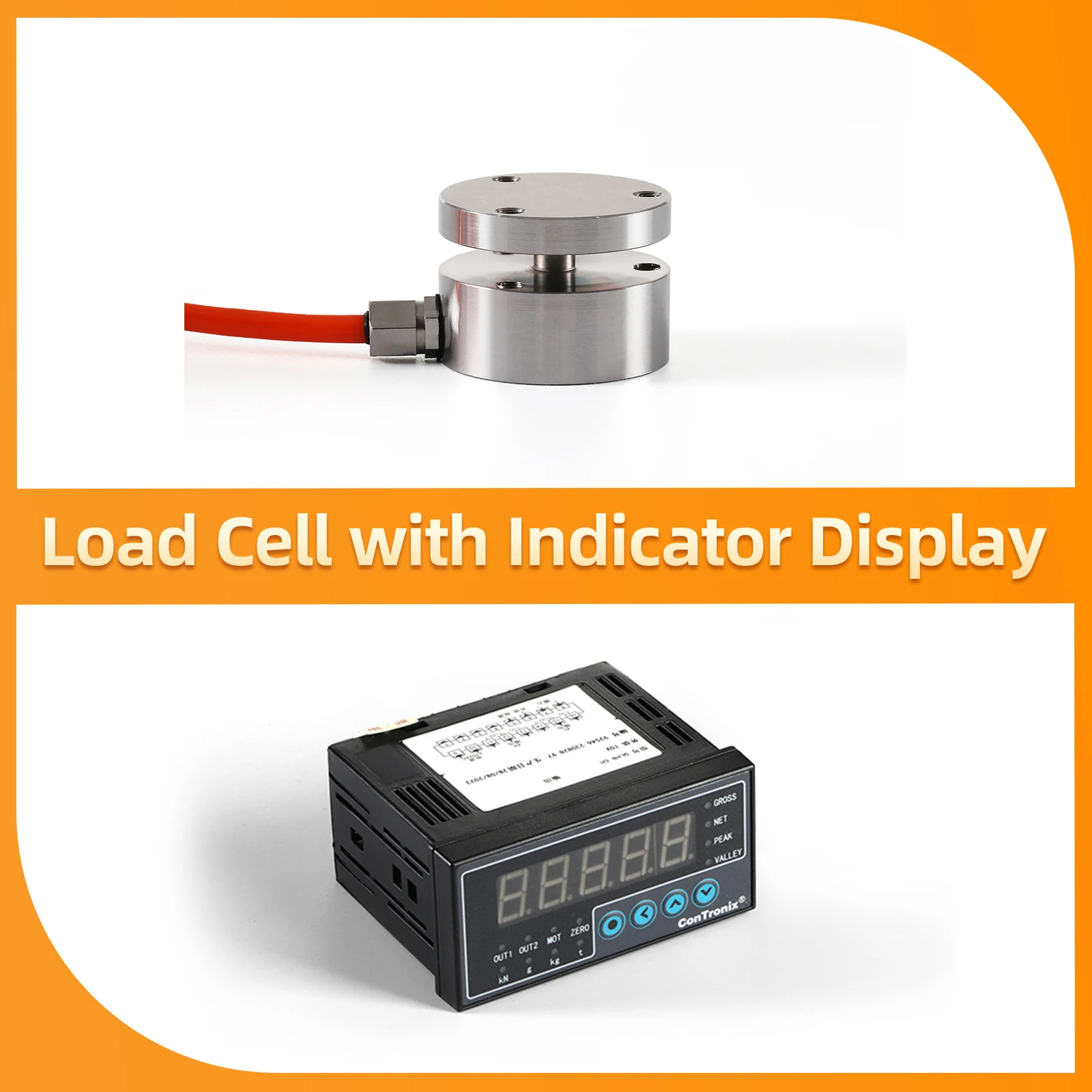 Micro Sensor de celda de carga con indicador de pantalla, Sensor de compresión y tensión de pesaje, 20KG, 30KG, 50KG, 100KG, 200KG, 300KG, 500KG