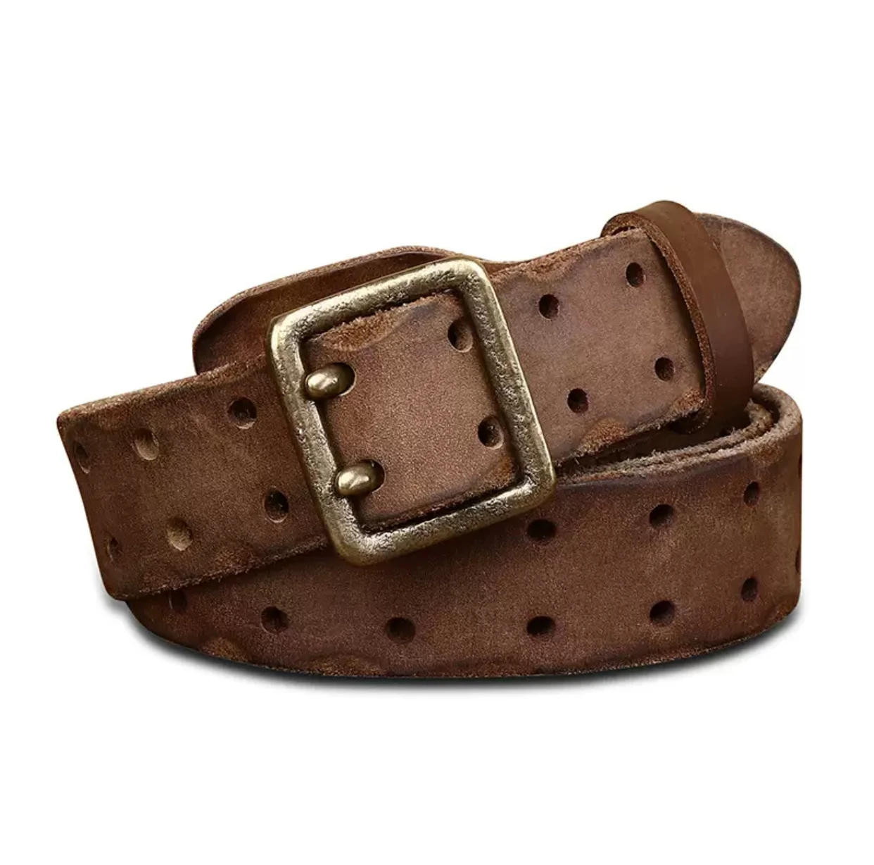 

Retro Korean style, fashionable, personalized, luxurious first-layer cowhide belt, high-end feeling for men, young people's belt
