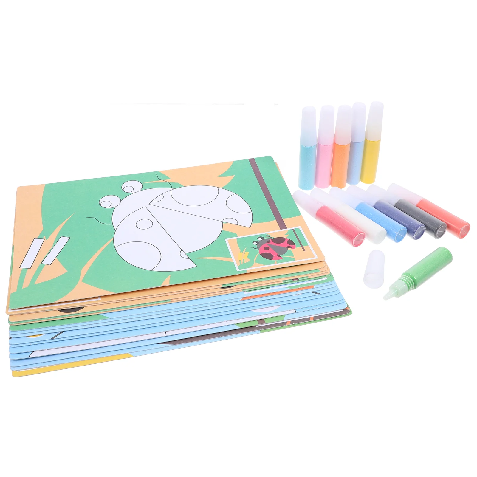 Tarjeta de pintura de arena para niños, Kit de bricolaje lindo de animales, juguetes interesantes para niñas