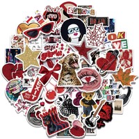 ​50PCS Retro Y2K Graffiti Stickers - Urban Downtown Girls Theme, Waterproof Vinyl Decals for Water Bottles, Journals & Tech DIY