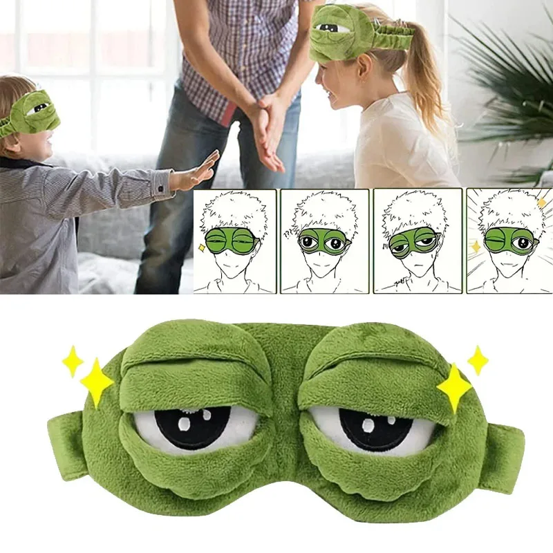

1-10 шт. 3D маска для сна в виде лягушки, натуральная маска для глаз для сна, для женщин и мужчин, креативная мультяшная мягкая портативная повязка на глаза для путешествий и офиса