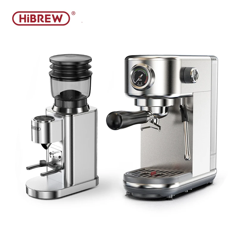 HiBREW Automatische koffiemolen Elektrische koffiemolen met 48 versnellingen voor espresso Amerikaanse koffie Giet over visuele bonenopslag G7