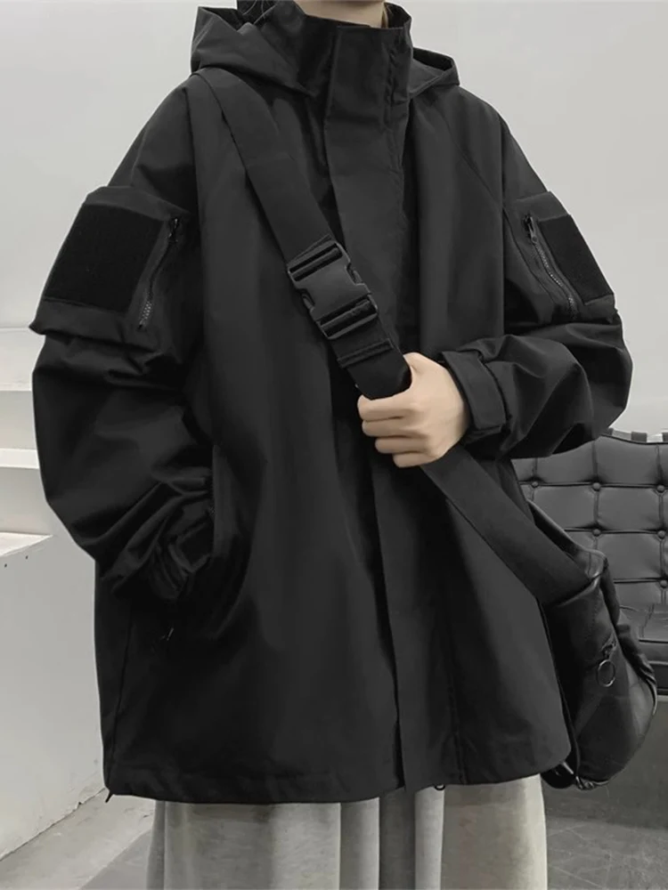 

Мужская демисезонная куртка Bla Knight Magic Tape для активного отдыха, модная брендовая куртка с капюшоном, ветрозащитная, с длинными рукавами, свободного кроя