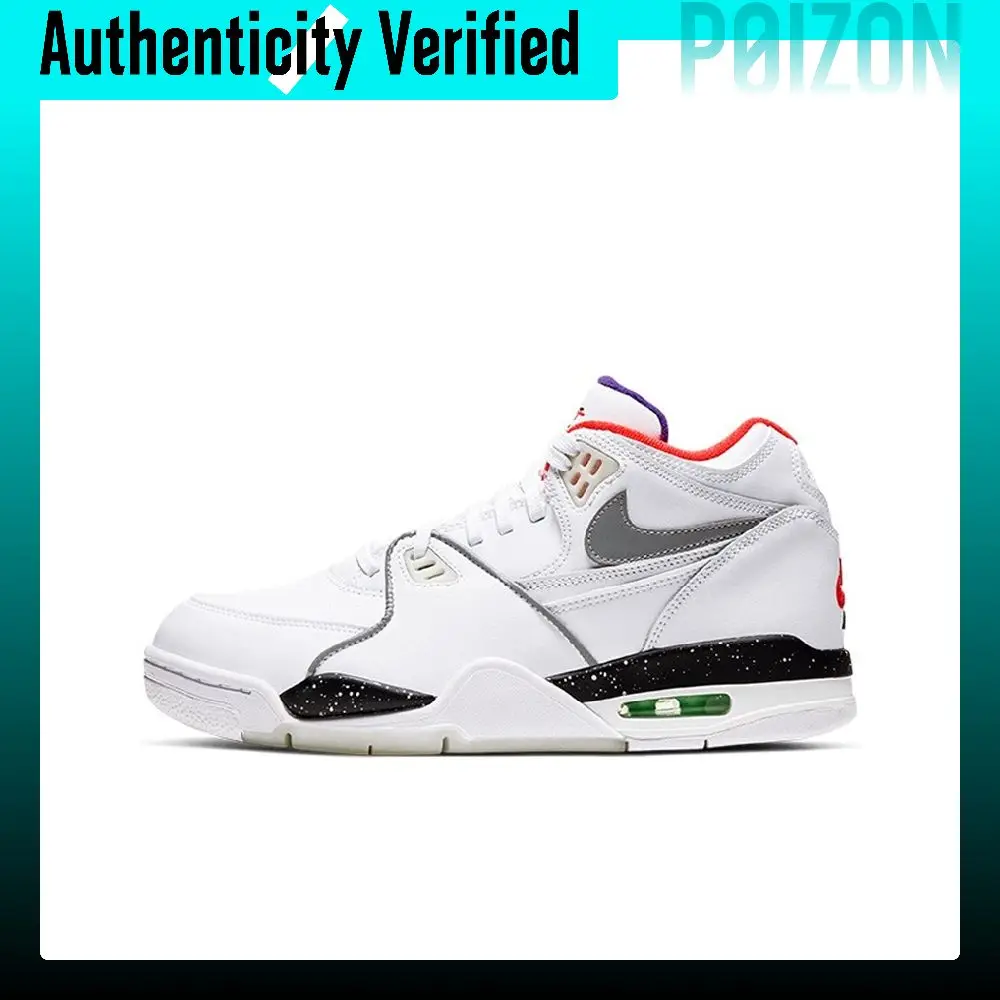 Nike Air Flight 89 Mid top Basketball Shoes Men's White Laser CW2616-101