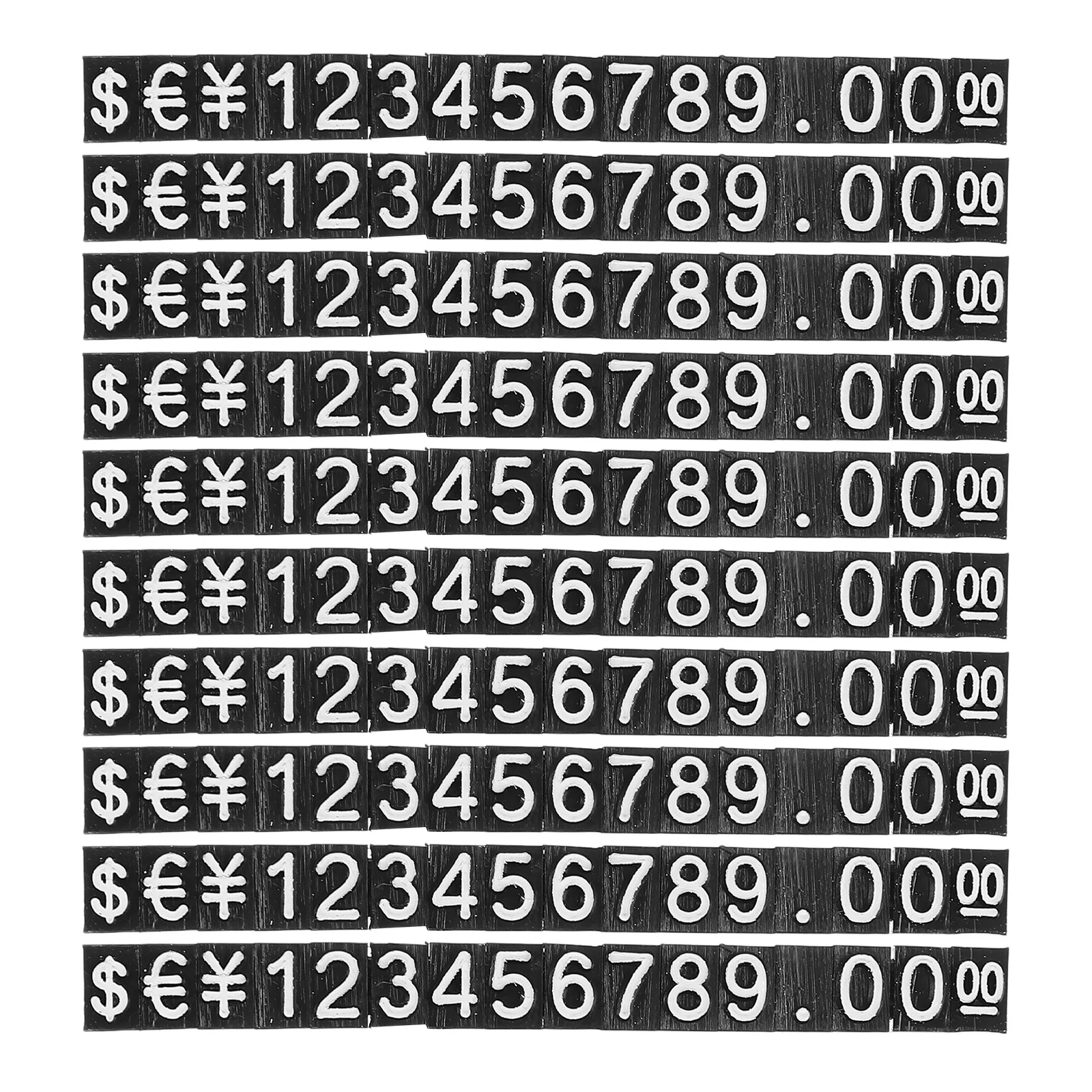 

10Sets Price Display Cube ABS Plastic Price Tag Block Adjustable for Jewelry Clothing Shops Retail Counter Pricing Tags