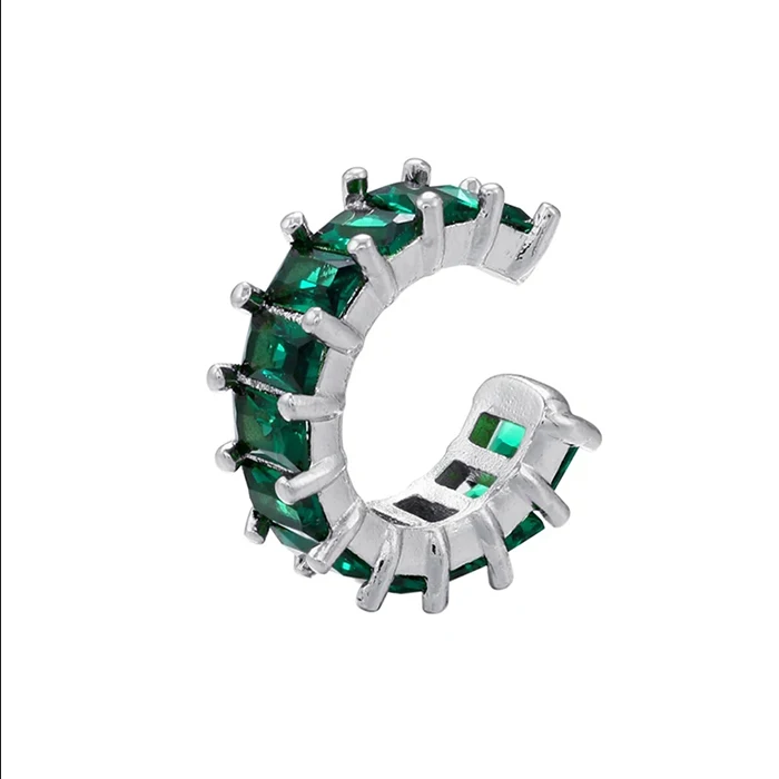 Women's Heart & Star Clip-On Earring Cuff with CZ