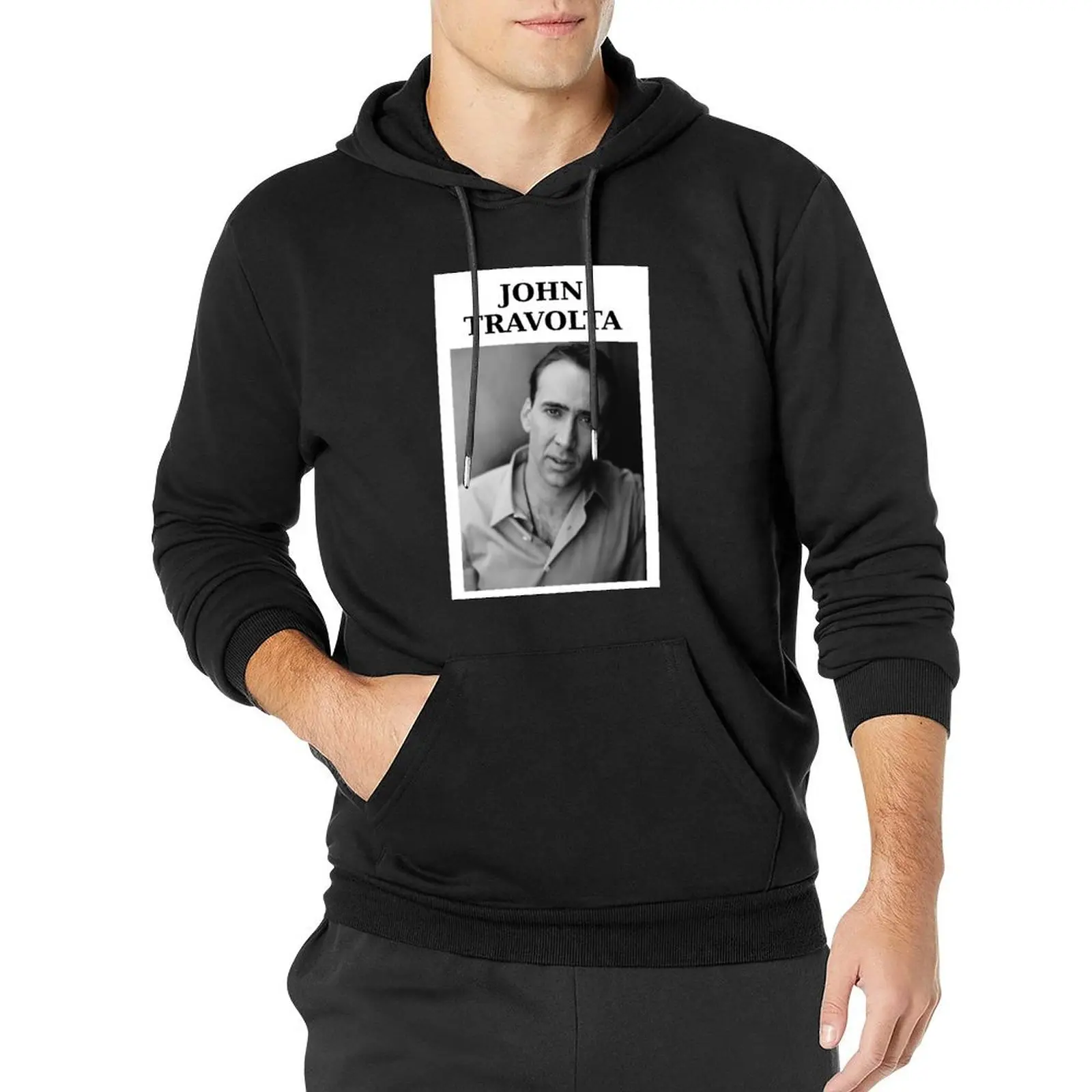 Nicolas Travolta... John Cage... WTF? Pullover Hoodie hooded shirt men clothes oversized hoodie