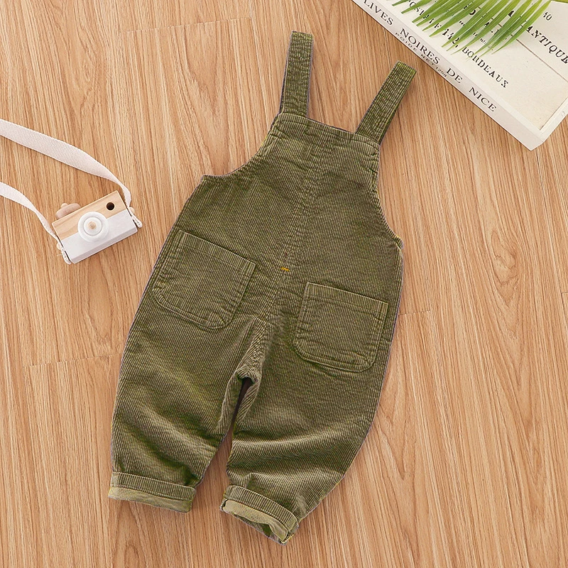 DIIMUU Kids Baby Boys Girls Overalls Casual Pants 1-4T Infants Toddler Bib Trousers Spring Fall Clothing Boy Jumper Dungarees