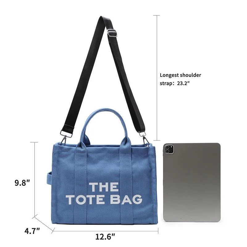 Women's Large Capacity Storage Reusable Canvas Shoulder Bag, Women's Handbag Casual Handbag Shoulder Bag Shopping Bag Tote Bag