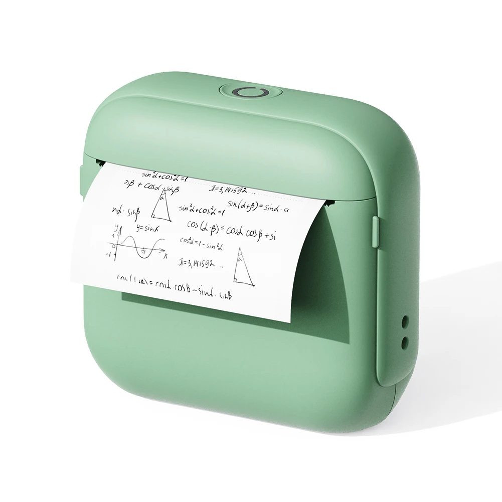 Mini Portable Thermal Printer Inkless Wireless BT Sticker Thermal Printer 200DPI with 1 Rolls Paper for Photo Journal Notes Memo