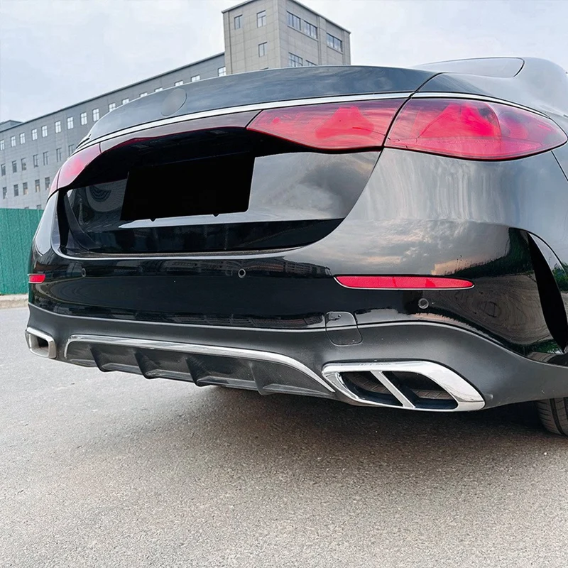 Car Tail Throat Decor Frame For Mercedes-Benz E W214 2024+ Car Exhaust Pipe Trim Cover Stickers