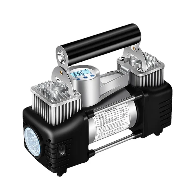 

Подходит для автомобильного воздушного насоса, двойной 30-цилиндровый автомобильный многофункциональный автомобильный воздушный насос, 150 Вт, автоматическая зарядка и остановка, двойной цилиндр высокого давления