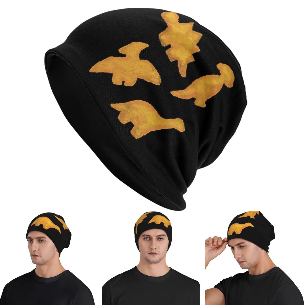 

Dino Nuggets 4pc Ranch Attack Skullies Beanies Hats Warm Autumn Winter Outdoor Cap Knitted Bonnet Caps for Men Women Adult