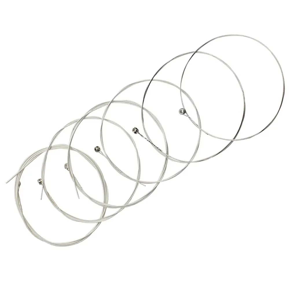 

6pcs Silver-plated Guitar Strings 028mm-132mm Folk Guitar Strings Pack Acoustic Folk Accessories Long-lasting Performance Metal