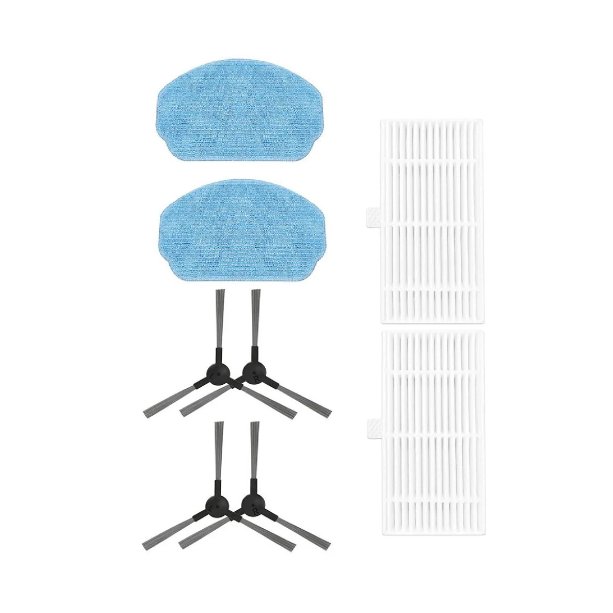 Zestaw nakładek do mopa z filtrem szczotki bocznej Części zamienne do akcesoriów do odkurzacza robota BR150/BR151