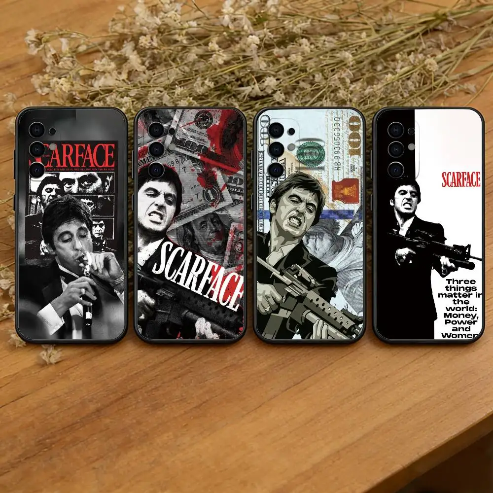 T-Tony M-Montana S-Scarface Phone Case For Samsung S25,S24,S21,S22,S23,S30,Ultra,S20,Plus,Fe,Lite,Note,10,Black Cover