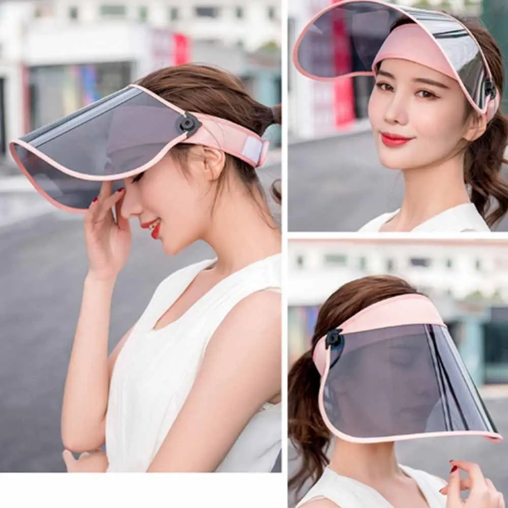 Portable Women Sun Hat Rollable Large Wide Brim Empty Visor Cap Solar Protection Anti-UV Protection Solar Protection Cap Summer