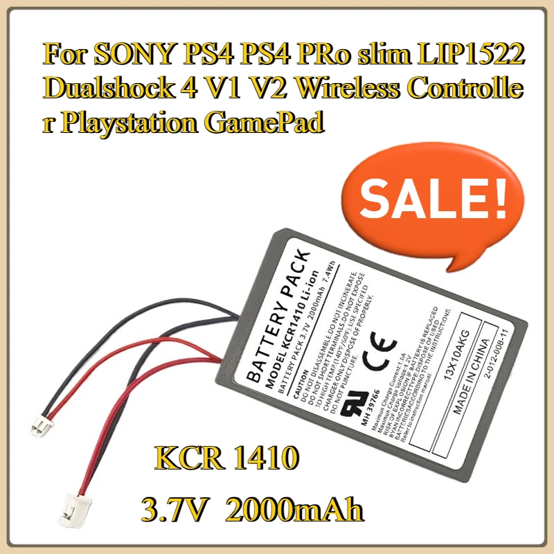 

New 3.7V2000mAhWireless ControllerRechargeable Battery For SONY PS4 PS4 PRo slim LIP1522 Dualshock 4 V1 V2 Playstation GamePad