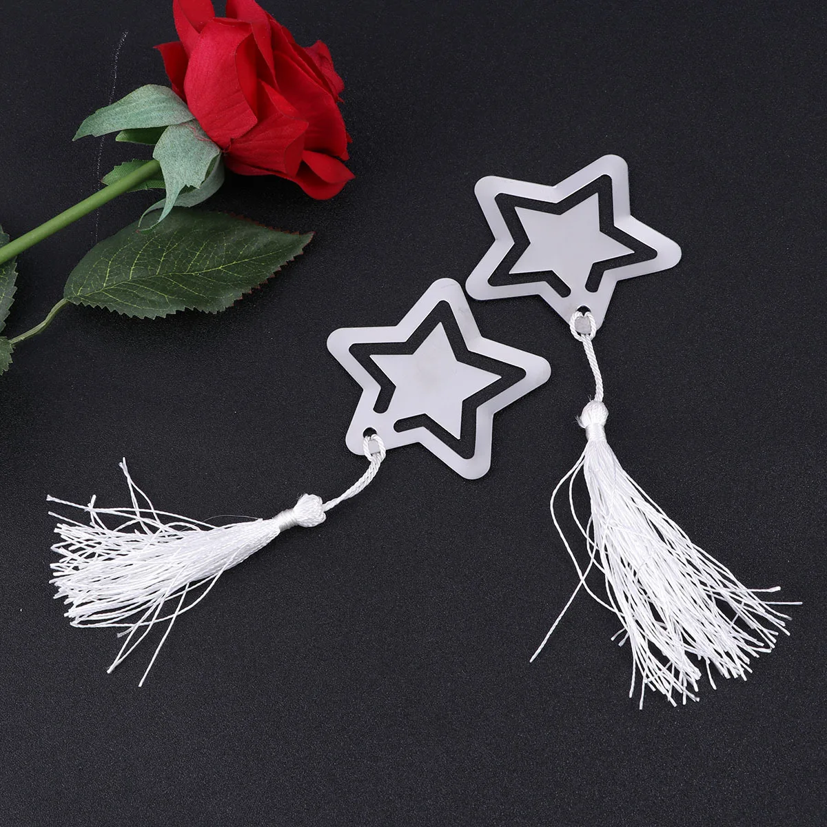 

10Pcs Creative Star Shape Metal Bookmark Tassel Design Graduation Gift for Students Readers Writers Metal Bookmarks