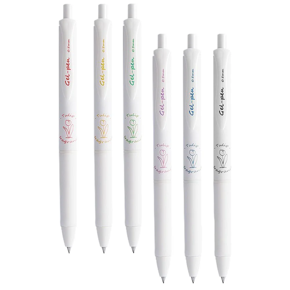 

6 Pcs Pens Come Brush Question Fun Decorative Stationery Liquid 14X15X15CM Practical Ink Fresh Sign Girl Writing Student