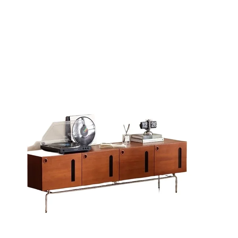 

Solid wood TV cabinet Medium antique floor cabinet Audio-visual cabinet Retro locker Nordic small apartment living room TV