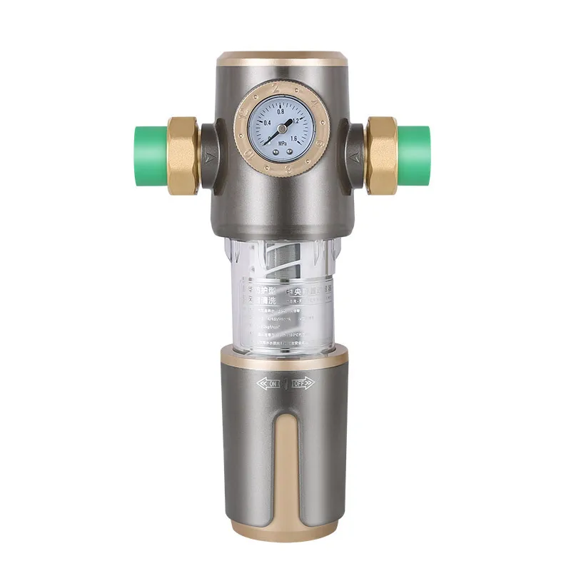 

Household pre-filter automatic backwashing large flow home whole house central tap water water purifier full copper