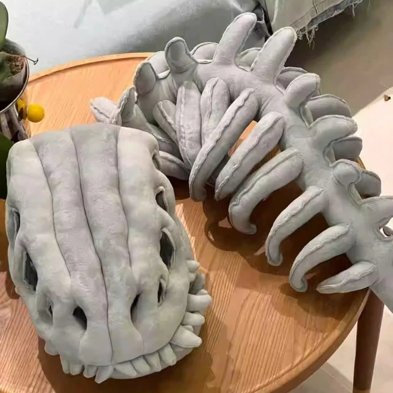 Accessori Cosplay Maschera con teschio di dinosauro Gioco di ruolo Prop Testa di animale Osso Cappello di peluche Halloween Dress Up Costume da festa Prop