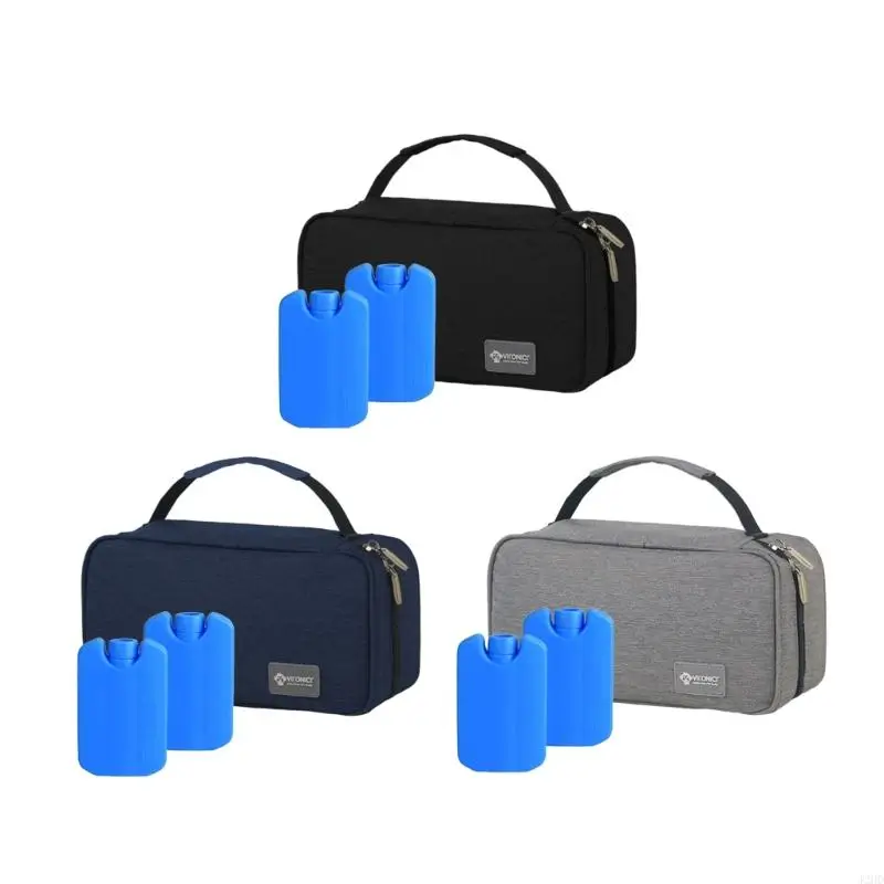 

J2HD Portable Breast Milk Storage Solution Travel Handbag with Included Ice Packs Water Resistant Interior for Pumping Moms