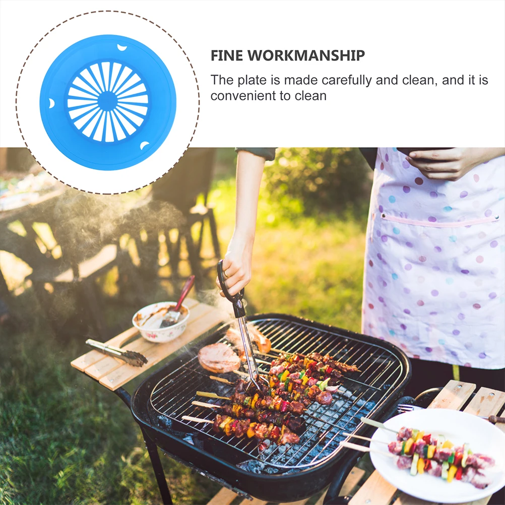 

6PCS Hollow out Food Plate Practical Barbecue Grill Restaurant Dinner Party Picnic Plates Outdoor Hotel Serving Sturdy Reusable