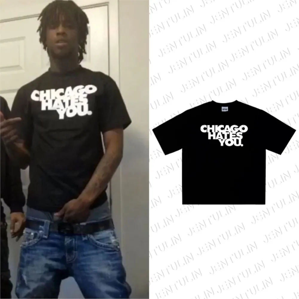 شيكاغو أكرهك الهيب هوب Harajuku إلكتروني قميص مطبوع الرجال الشارع الشهير فاسق قصيرة الأكمام قطنية عالية الجودة المحملة خمر القوطي Y2K الملابس