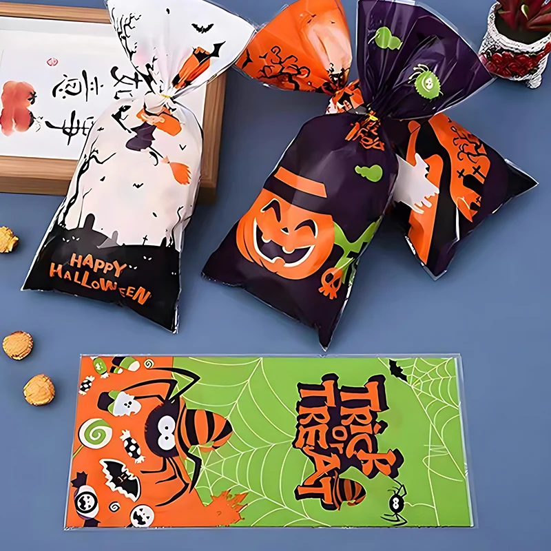 Immagine 5: Borsa per caramelle a tema Halloween Borsa regalo Stili assortiti Zucca Fantasma Pipistrello Festa di Halloween Biscotti di plastica Borsa per regali all'ingrosso ZYF