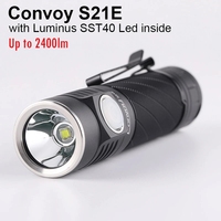 Convoy S21E 2400LM LED Flashlight 4 modes Powerful USB Rechargeable Torch Light  SST40 SFT40 519A Tactical Lantern Camping Lamp