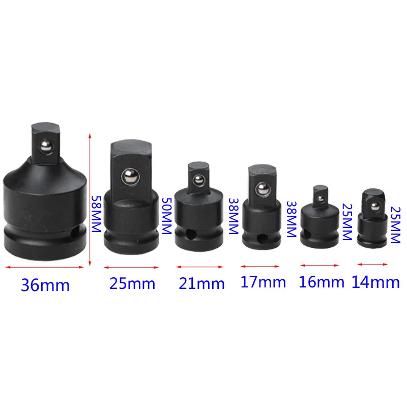 Socket Convertor Adaptor Reducer Set 1/2 to 3/8 3/8 to 1/4 3/4 to 1/2 Impact Socket Adaptor for Car Bicycle Garage Repair Tool