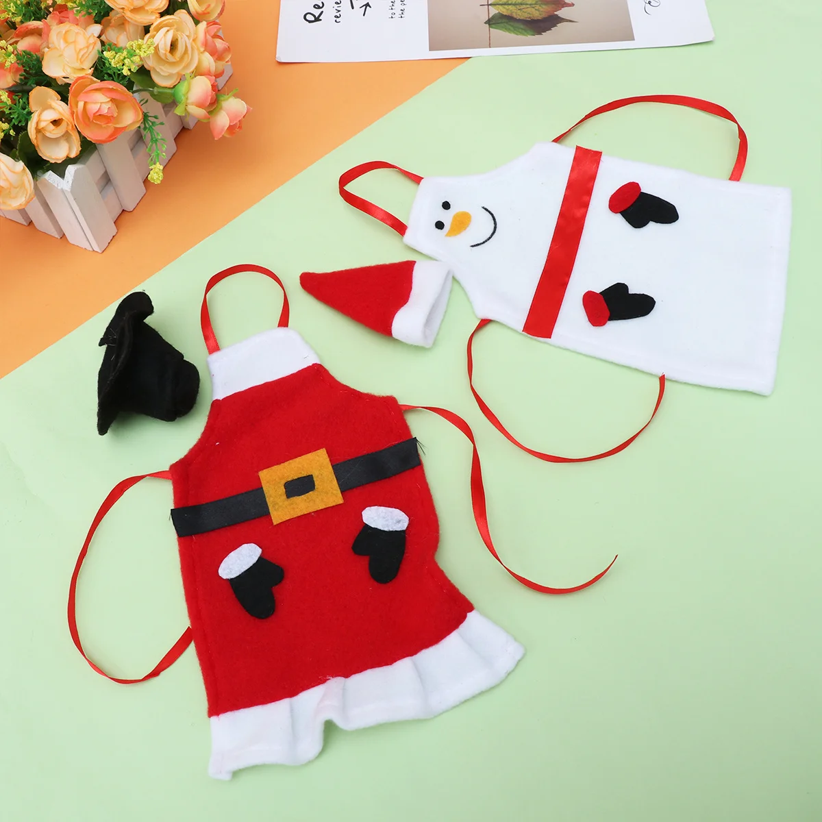 2 قطعة عيد الميلاد الديكور زجاجة النبيذ كم الغطاء الواقي لأدوات المائدة الطرفية الأحداث المنزلية ديكور غطاء زجاجة النبيذ